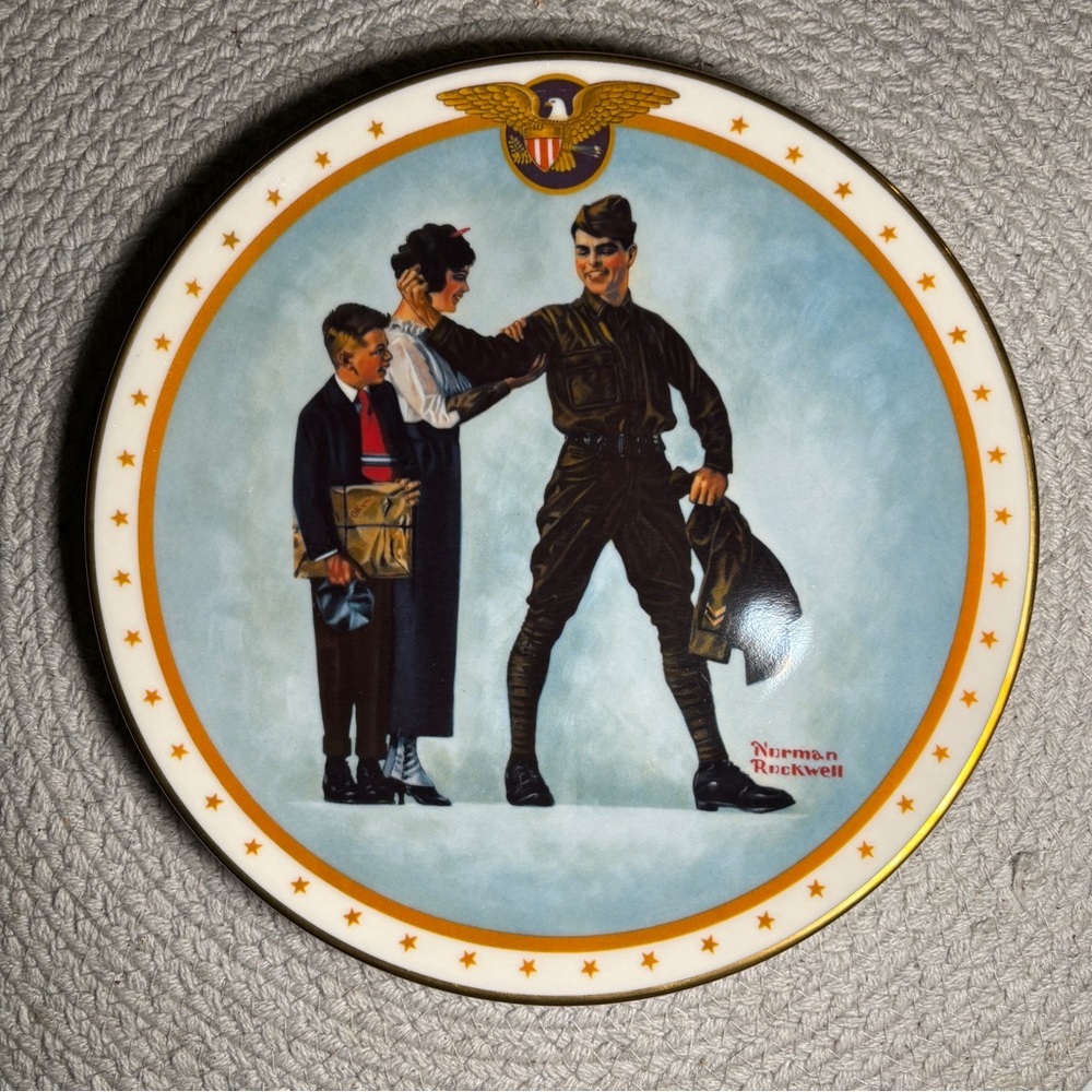 Norman Rockwell Plate Back to His‎ Old Job 3rd Issue USA